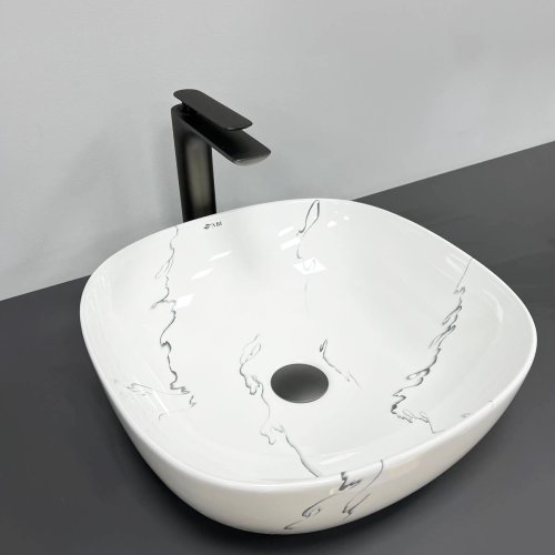 Умывальник (раковина) VBI BERGAMO S MARMO GLOSSY накладной