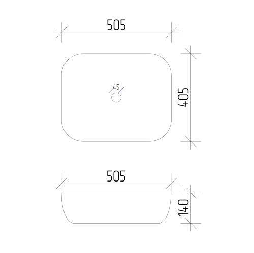 Умывальник (раковина) VBI BERGAMO WHITE накладной
