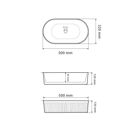 Умивальник (раковина) VBI BIELLA WHITE накладний