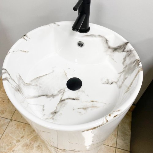 Умывальник (раковина) VBI BOLONIA CARRARA напольный