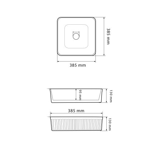 Умывальник (раковина) VBI BOLZANO WHITE накладной