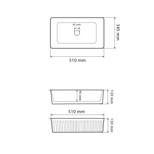 Умивальник (раковина) VBI BRESCIA WHITE накладний