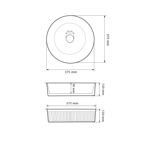 Умывальник (раковина) VBI BRINDISI WHITE накладной