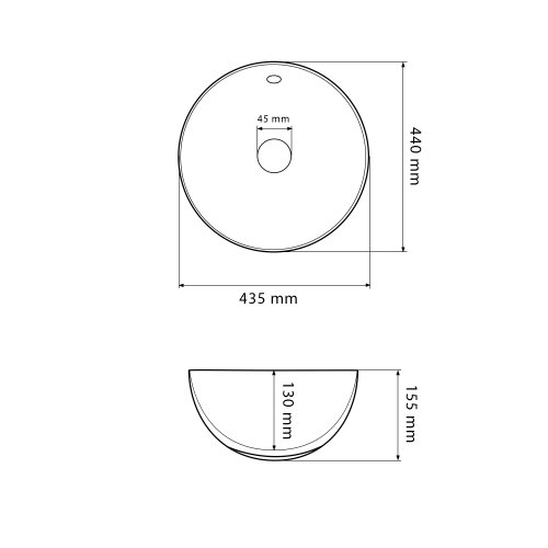 Умывальник (раковина) VBI BRUNICO WHITE накладной