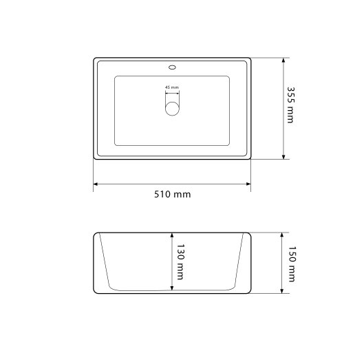 Умывальник (раковина) VBI CASTELLO WHITE накладной