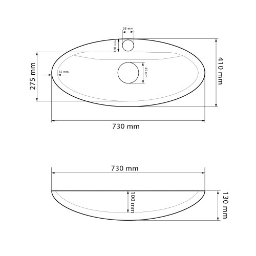 Умивальник (раковина) VBI CESENA WHITE накладний