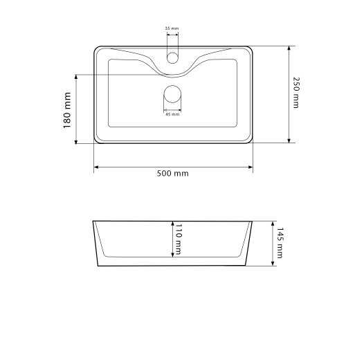 Умывальник (раковина) VBI FORLI M WHITE накладной