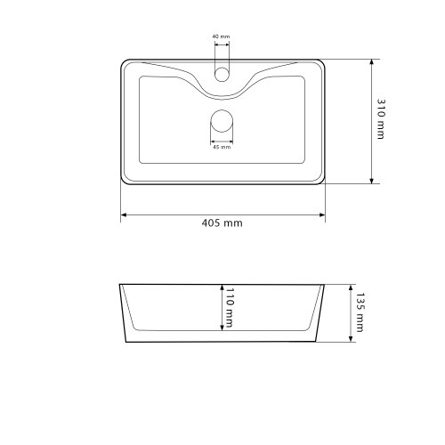 Умивальник (раковина) VBI FORLI S WHITE накладний