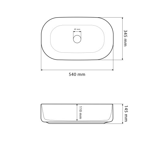 Умывальник (раковина) VBI IMOLA WHITE накладной