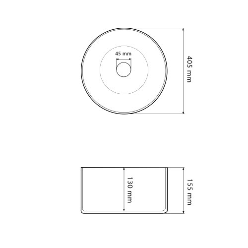 Умывальник (раковина) VBI LIONI WHITE накладной