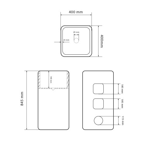 Умивальник (раковина) VBI LUKKA TE?ZO GLOSSY напольний