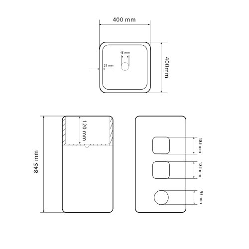Умивальник (раковина) VBI LUKKA WHITE підлоговий