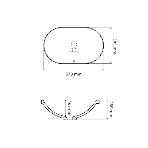 Умывальник (раковина) VBI MIRANDOLA WHITE врезной