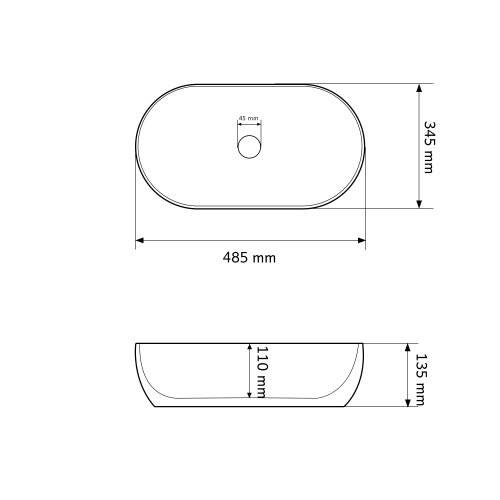 Умивальник (раковина) VBI MODENA S BEIGE STONE MATT накладний