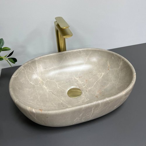 Умивальник (раковина) VBI MODENA S BEIGE STONE MATT накладний