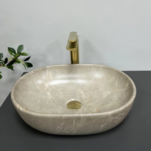 Умивальник (раковина) VBI MODENA S BEIGE STONE MATT накладний