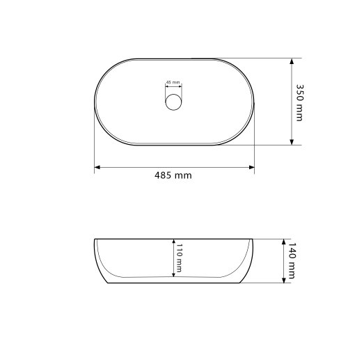 Умывальник (раковина) VBI MODENA S TERAZZO GLOSSY накладной