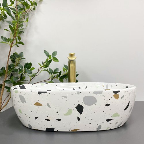 Умывальник (раковина) VBI MODENA S TERAZZO GLOSSY накладной