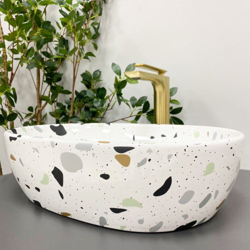 Умывальник (раковина) VBI MODENA S TERAZZO GLOSSY накладной