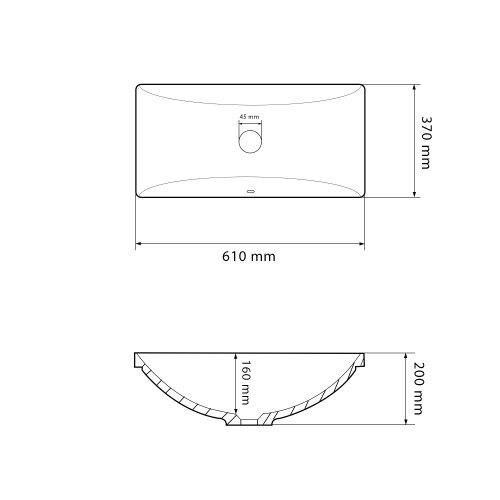 Умывальник (раковина) VBI MONTELLA WHITE врезной
