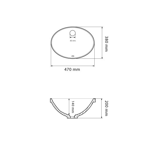 Умывальник (раковина) VBI MONZA WHITE врезной
