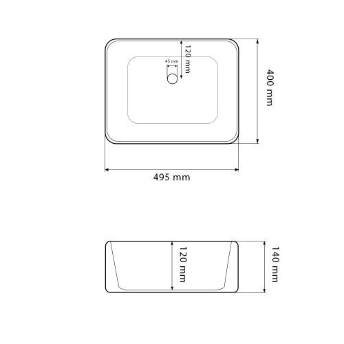 Умивальник (раковина) VBI NORCIA WHITE накладний
