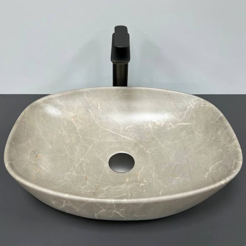 Умывальник (раковина) VBI OLBIA BEIGE STONE MATT накладной