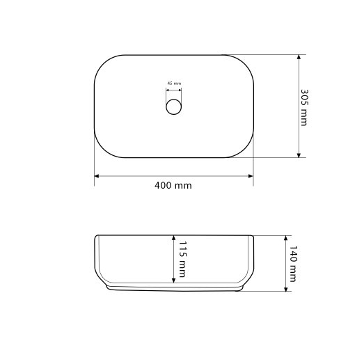 Умывальник (раковина) VBI PALERMO S MARMO GLOSSY накладной