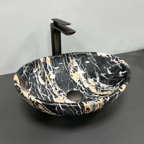 Умивальник (раковина) VBI PARMA BLACK OPAL GLOSSY накладний