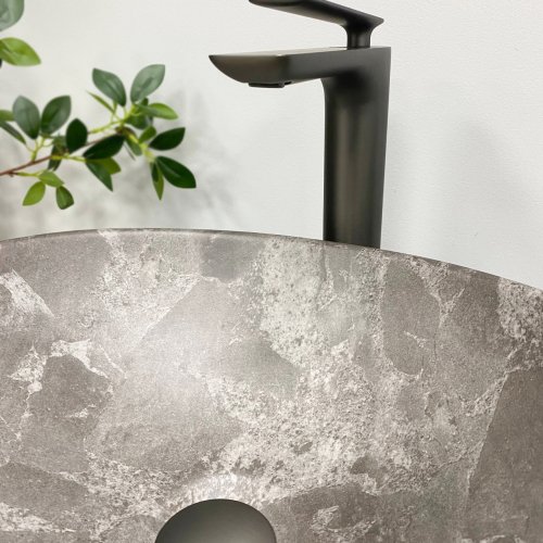 Умывальник (раковина) VBI PARMA DARK GREY STONE MATT накладной