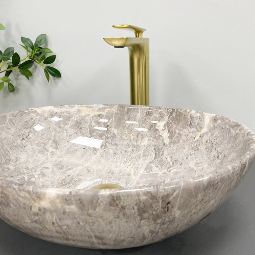 Умивальник (раковина) VBI PARMA GREY STONE GLOSSY накладний