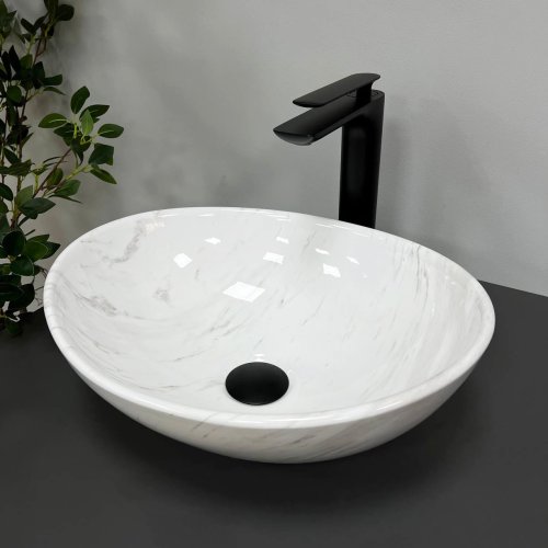 Умивальник (раковина) VBI PARMA MARBLE NATURE GLOSSY накладний