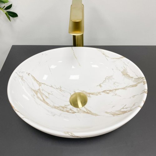 Умивальник (раковина) VBI PARMA STAINS GLOSSY накладний