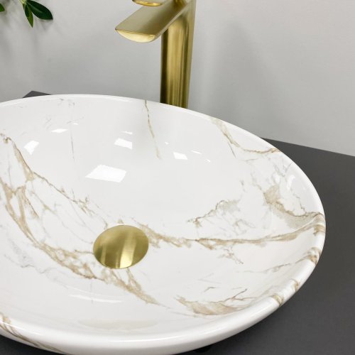 Умивальник (раковина) VBI PARMA STAINS GLOSSY накладний