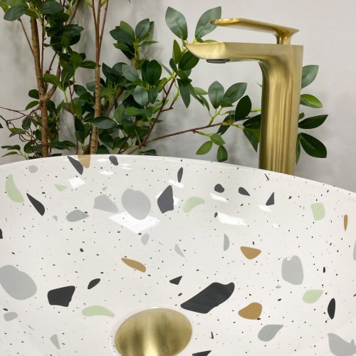 Умывальник (раковина) VBI PARMA TERAZZO GLOSSY накладной