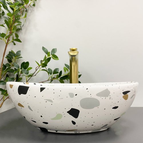 Умывальник (раковина) VBI PARMA TERAZZO GLOSSY накладной