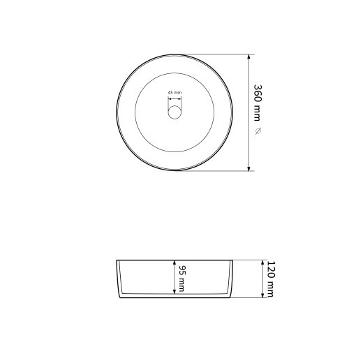 Умывальник (раковина) VBI PRATO MARBLE NATURE GLOSSY накладной