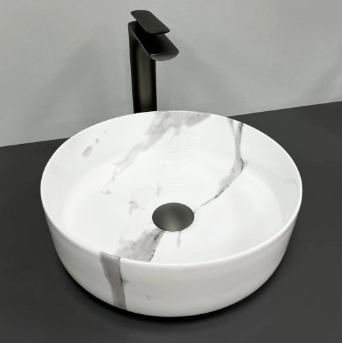 Умывальник (раковина) VBI PRATO MARBLE NATURE GLOSSY накладной