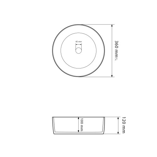 Умывальник (раковина) VBI PRATO SILVER WHITE накладной