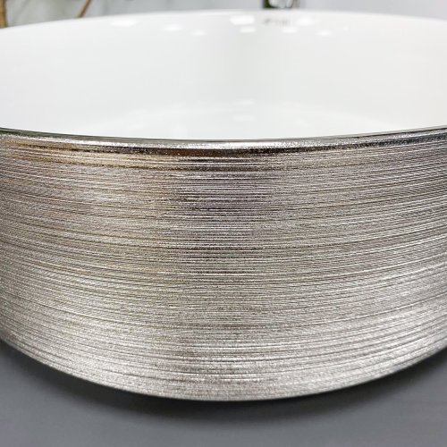 Умывальник (раковина) VBI PRATO SILVER WHITE накладной