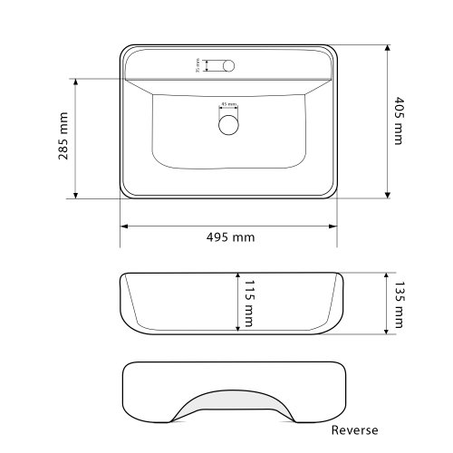 Умивальник (раковина) VBI RAGUSA MARMO GLOSSY накладний