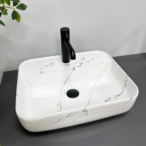 Умивальник (раковина) VBI RAGUSA MARMO GLOSSY накладний