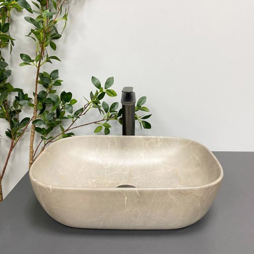 Умивальник (раковина) VBI RAVENNA BEIGE STONE MATT накладний