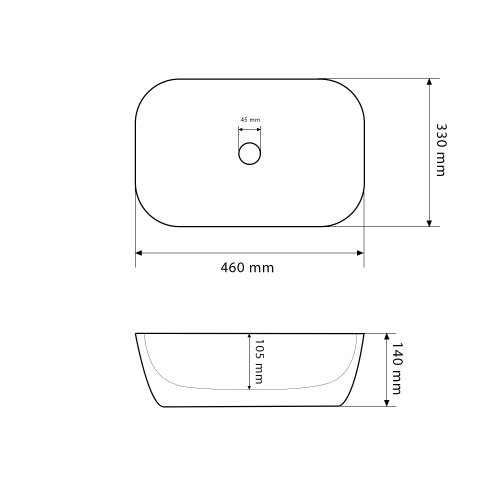 Умывальник (раковина) VBI RAVENNA BLACK MATT накладной