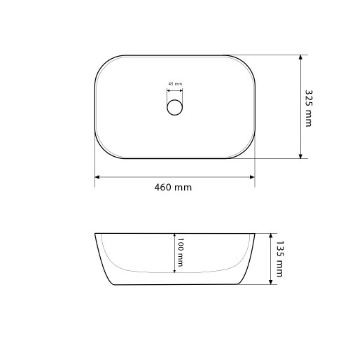 Умывальник (раковина) VBI RAVENNA MARBLE BLACK MATT накладной