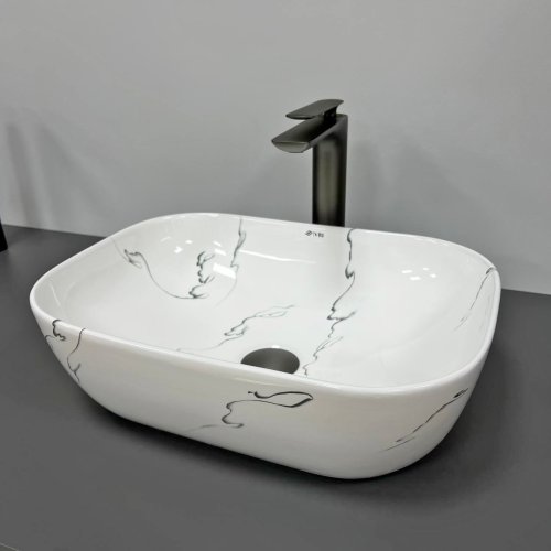 Умывальник (раковина) VBI RAVENNA MARMO GLOSSY накладной