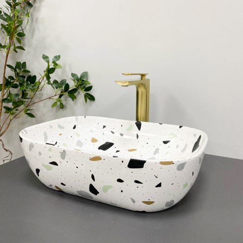 Умывальник (раковина) VBI RAVENNA TERAZZO GLOSSY накладной