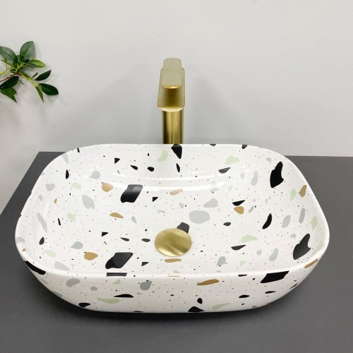 Умывальник (раковина) VBI RAVENNA TERAZZO GLOSSY накладной