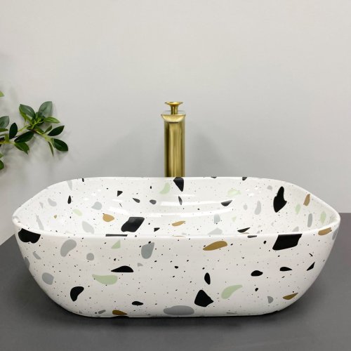 Умывальник (раковина) VBI RAVENNA TERAZZO GLOSSY накладной
