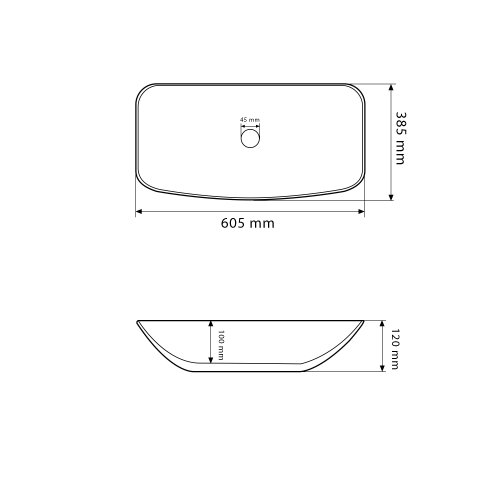 Умывальник (раковина) VBI SILVI 60 WHITE накладной